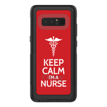 DistinctInk™ OtterBox Commuter Series Case for Apple iPhone or Samsung Galaxy - Red White "Keep Calm Im a Nurse"