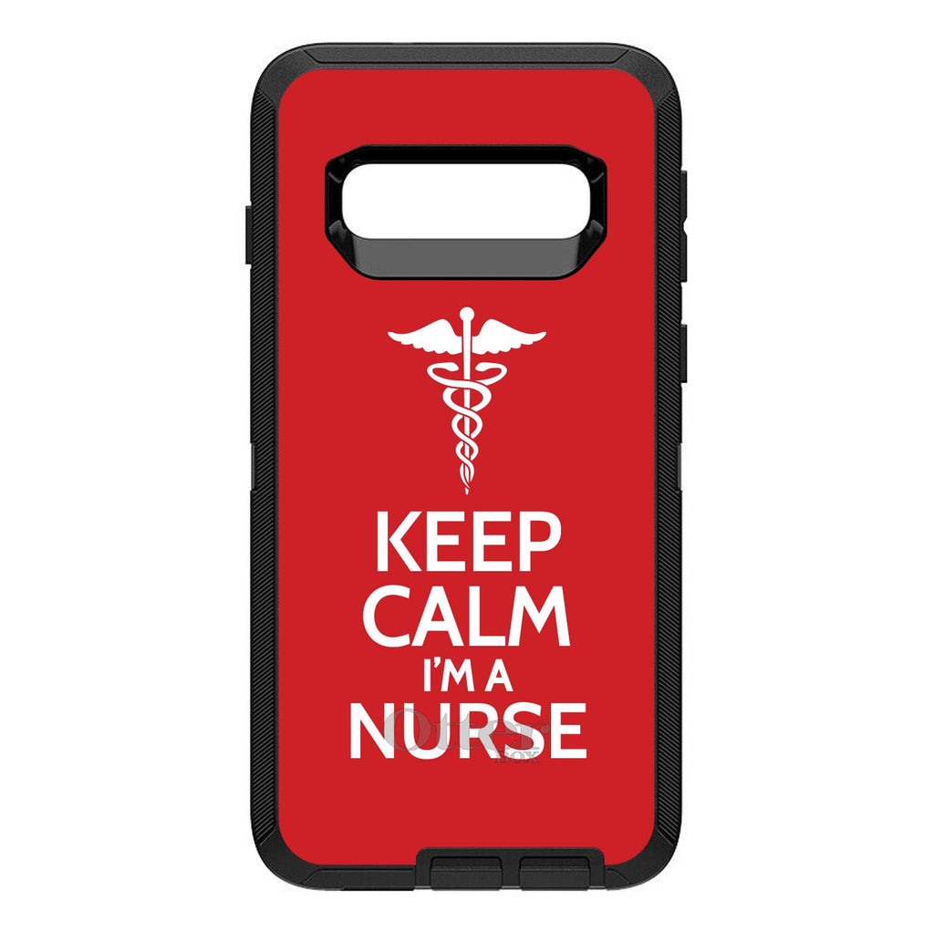 Red White Keep Calm I'm a Nurse OtterBox Defender Case for iPhone & Galaxy, view 9