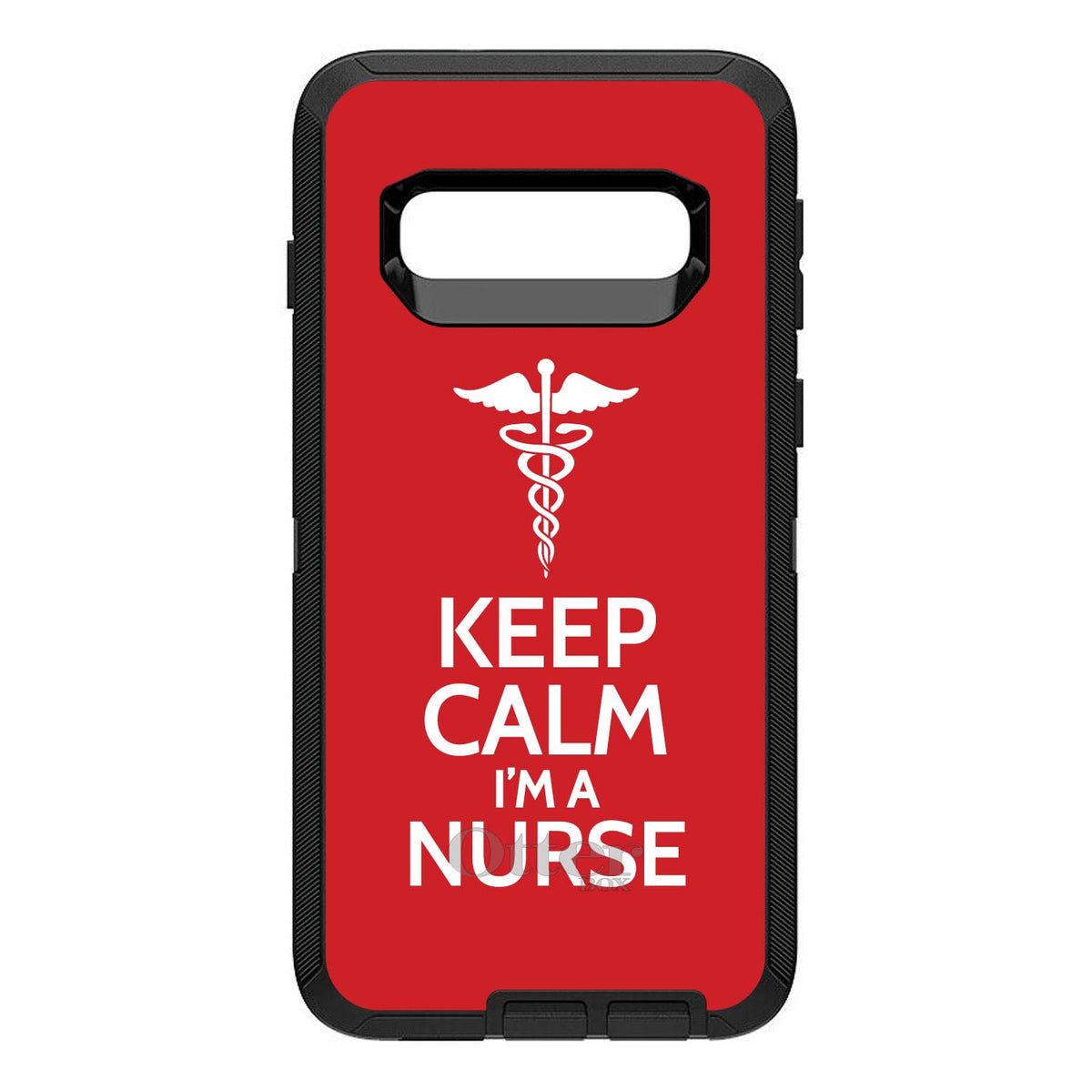 Red White Keep Calm I'm a Nurse OtterBox Defender Case for iPhone & Galaxy, view 9