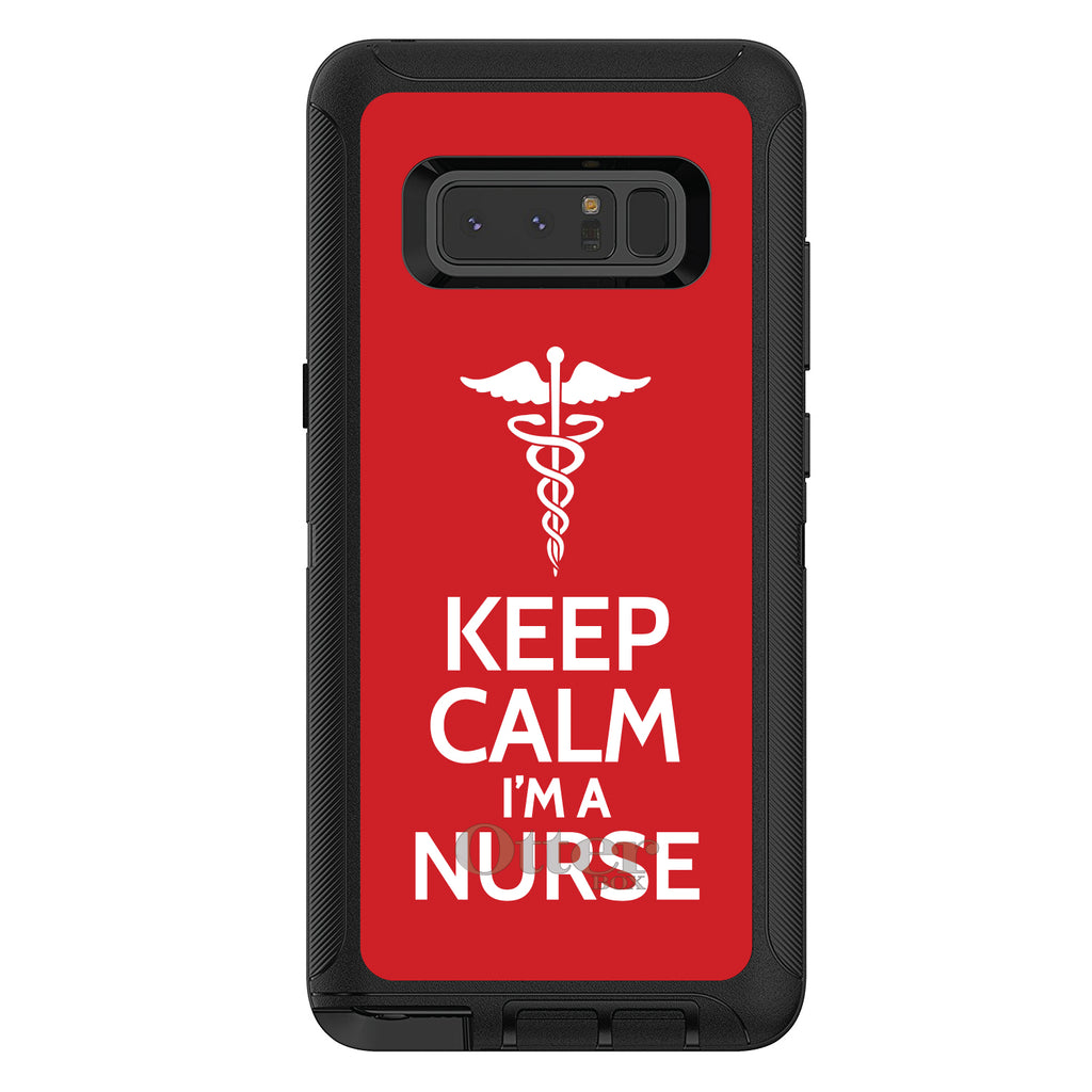 Red White Keep Calm I'm a Nurse OtterBox Defender Case for iPhone & Galaxy, view 17