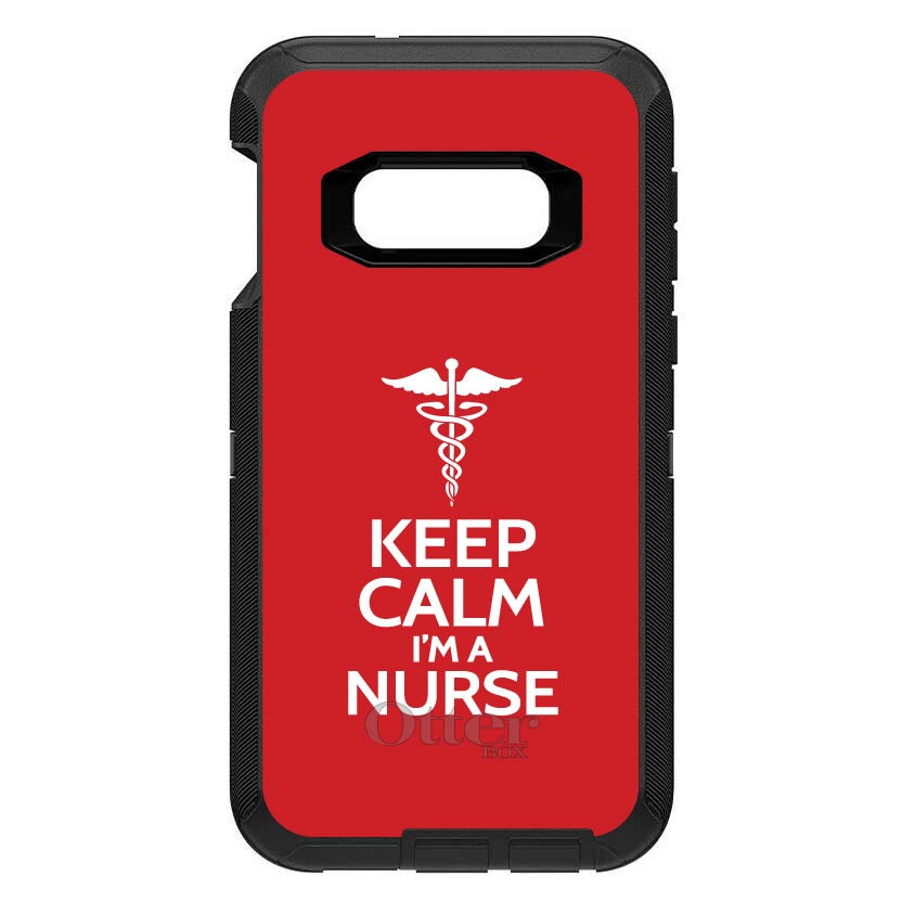 Red White Keep Calm I'm a Nurse OtterBox Defender Case for iPhone & Galaxy, view 10