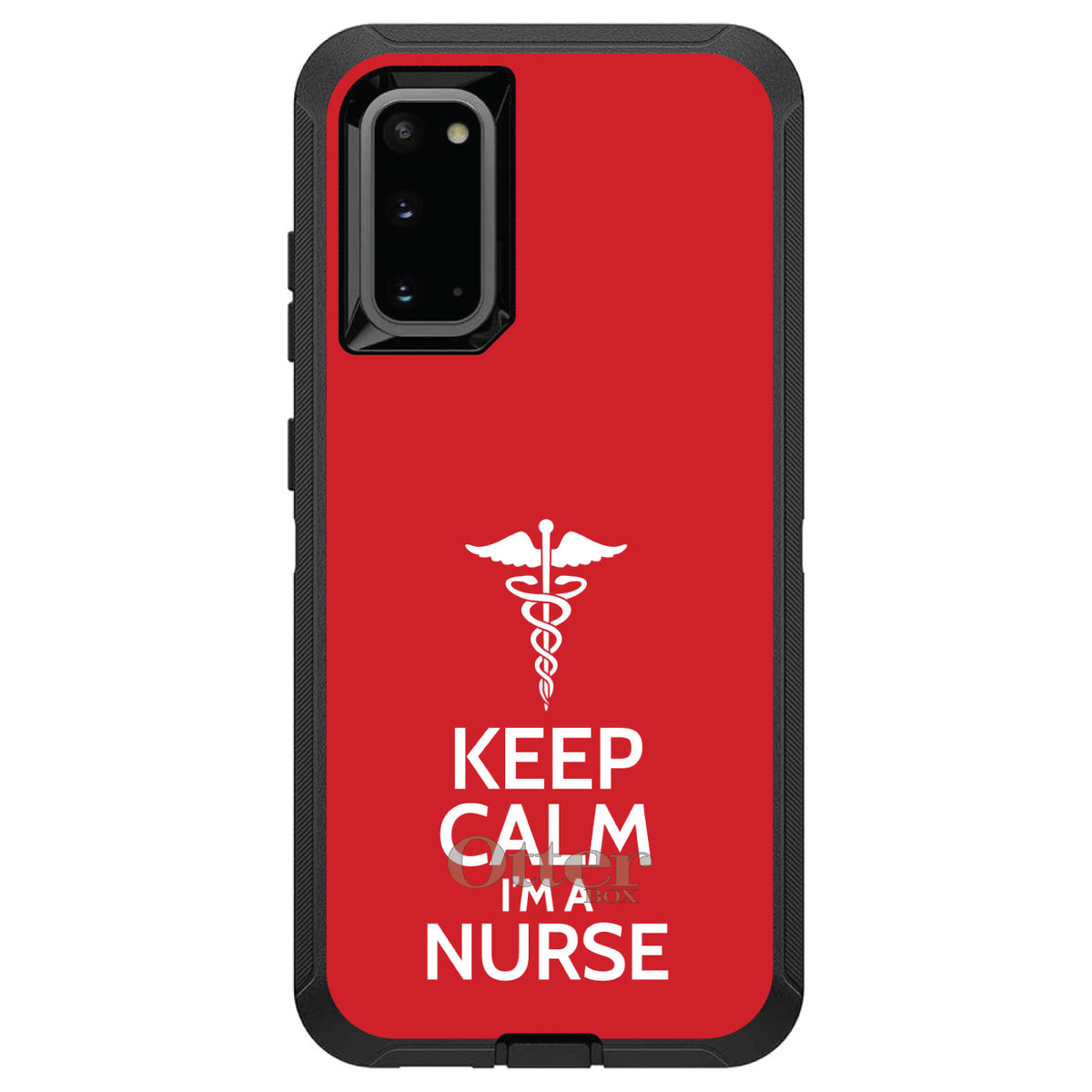 Red White Keep Calm I'm a Nurse OtterBox Defender Case for iPhone & Galaxy, view 8