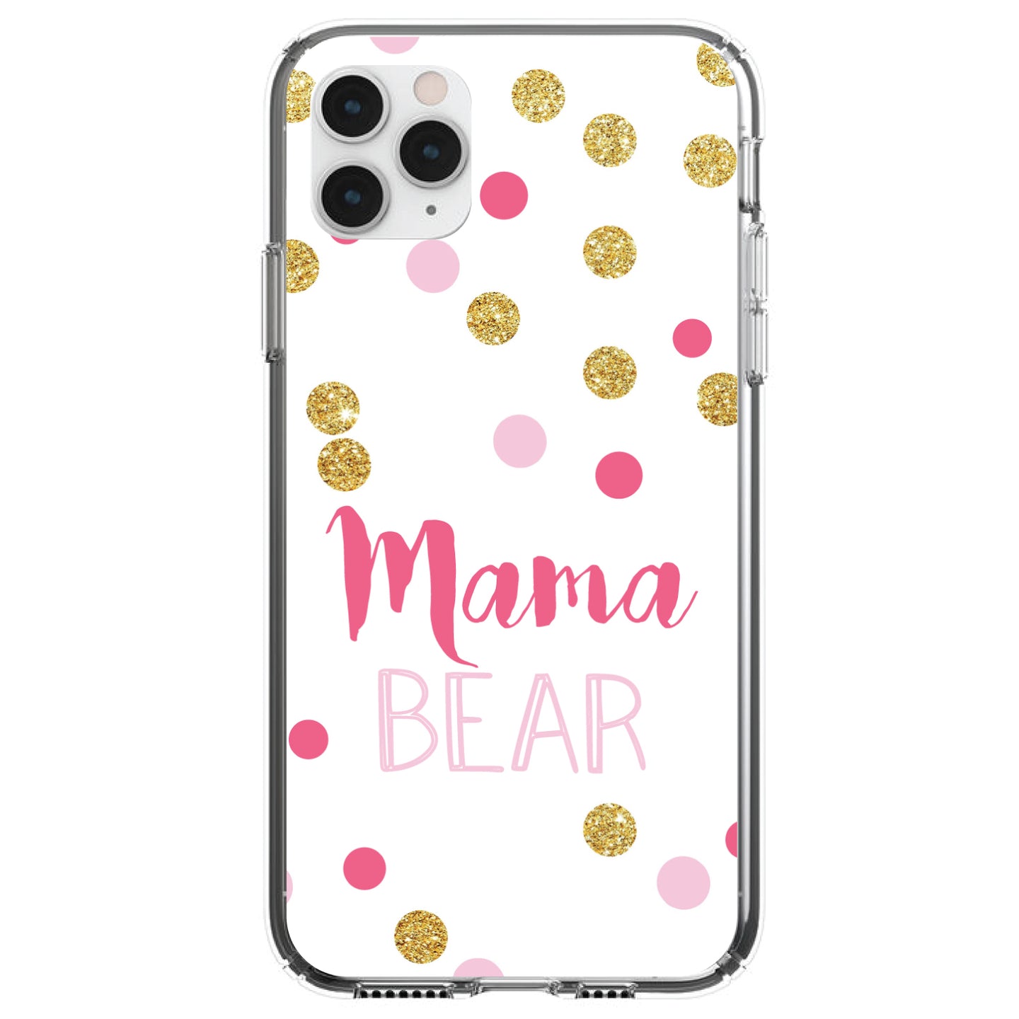 DistinctInk® Clear Shockproof Hybrid Case for Apple iPhone / Samsung Galaxy / Google Pixel - Pink White Gold 