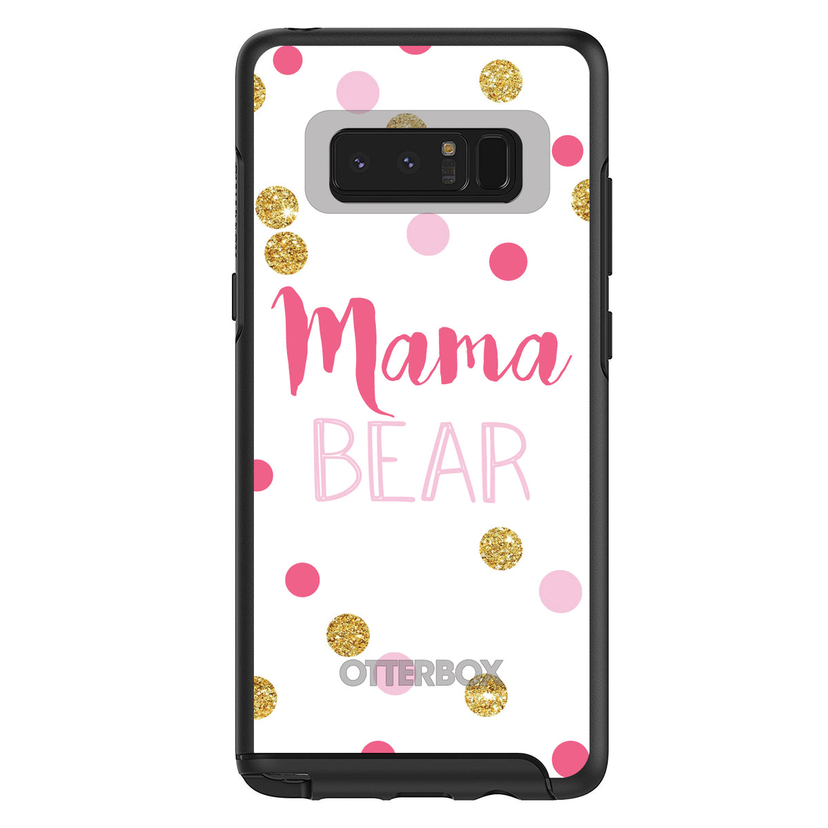 Pink White Gold Mama Bear OtterBox Symmetry Case for iPhone & Galaxy, view 14