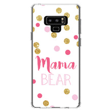 DistinctInk® Clear Shockproof Hybrid Case for Apple iPhone / Samsung Galaxy / Google Pixel - Pink White Gold "Mama Bear"