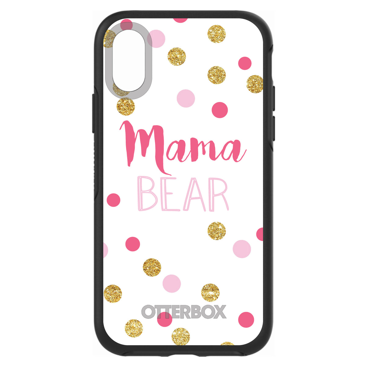 Pink White Gold Mama Bear OtterBox Symmetry Case for iPhone & Galaxy, view 4