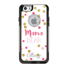 DistinctInk™ OtterBox Commuter Series Case for Apple iPhone or Samsung Galaxy - Pink White Gold "Mama Bear"