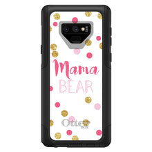 DistinctInk™ OtterBox Commuter Series Case for Apple iPhone or Samsung Galaxy - Pink White Gold "Mama Bear"