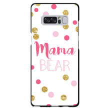 DistinctInk® Hard Plastic Snap-On Case for Apple iPhone or Samsung Galaxy - Pink White Gold "Mama Bear"