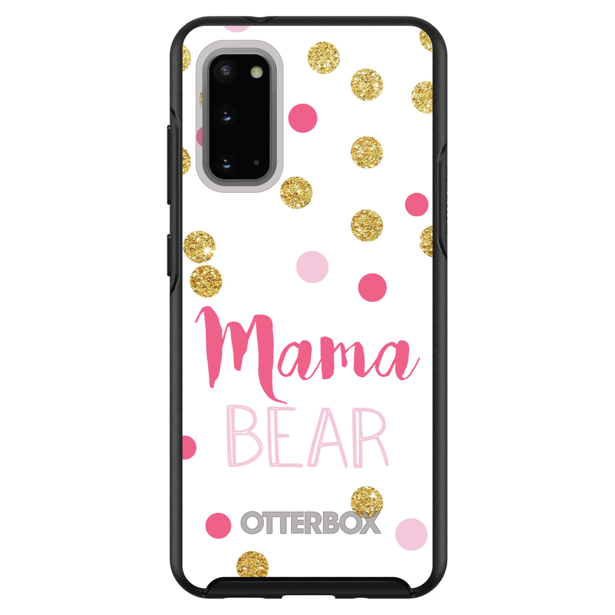 Pink White Gold Mama Bear OtterBox Symmetry Case for iPhone & Galaxy, view 5