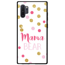 DistinctInk® Hard Plastic Snap-On Case for Apple iPhone or Samsung Galaxy - Pink White Gold "Mama Bear"