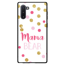 DistinctInk® Hard Plastic Snap-On Case for Apple iPhone or Samsung Galaxy - Pink White Gold "Mama Bear"