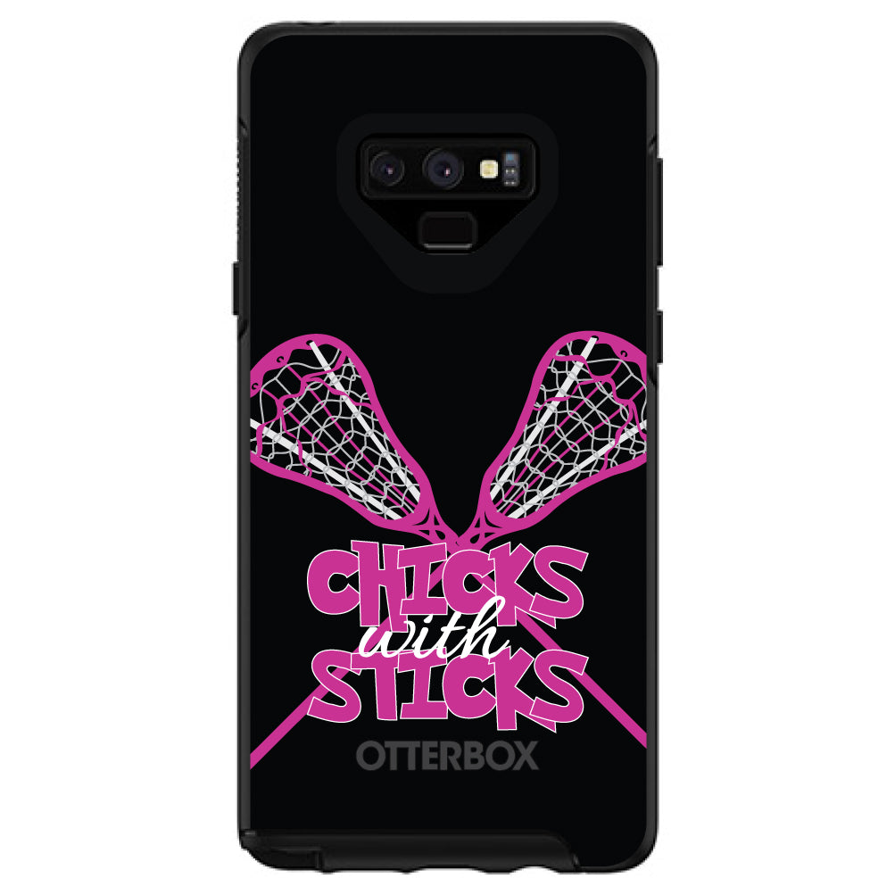 Hot Pink Lacrosse, Chicks with Sticks OtterBox Symmetry Case for iPhone & Galaxy, view 13
