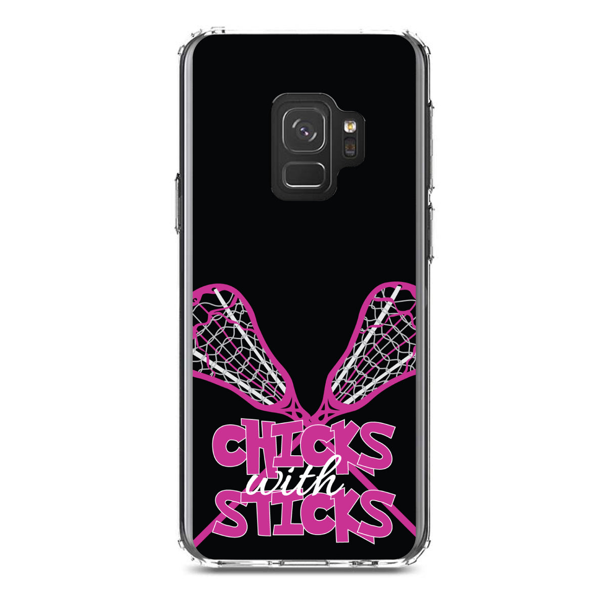 Hot Pink Lacrosse, Chicks with Sticks Clear Shockproof iPhone Case, view 19