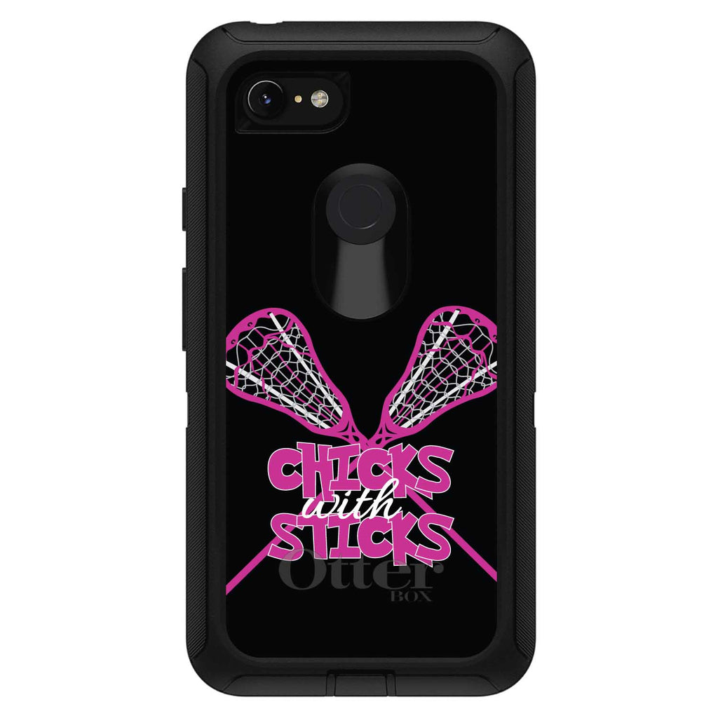Hot Pink Lacrosse, Chicks with Sticks OtterBox Defender Case for iPhone & Galaxy, view 18