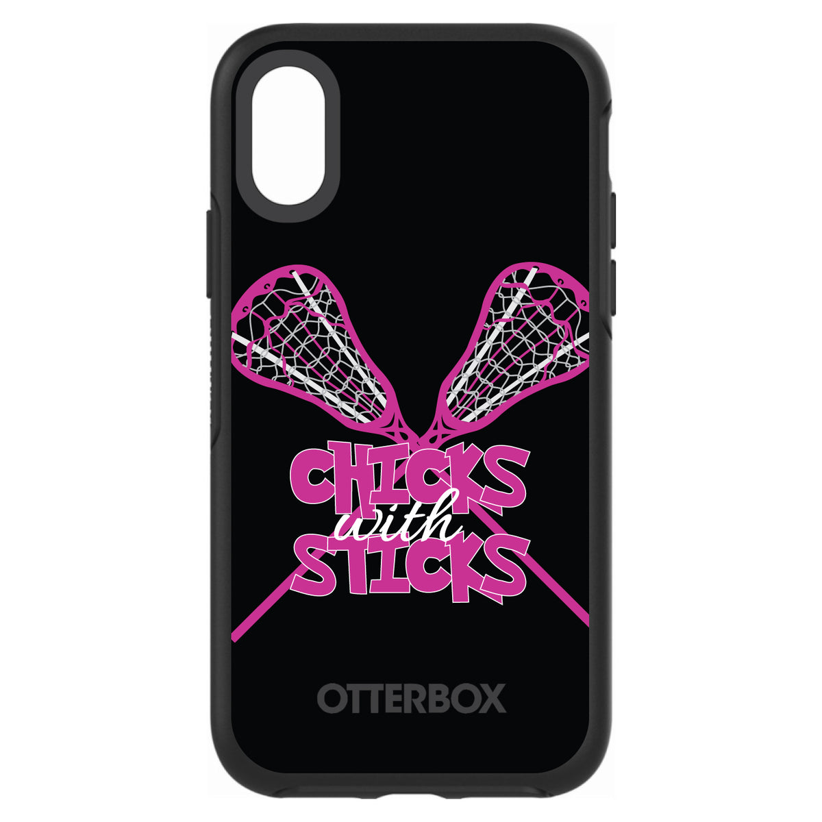 Hot Pink Lacrosse, Chicks with Sticks OtterBox Symmetry Case for iPhone & Galaxy, view 4