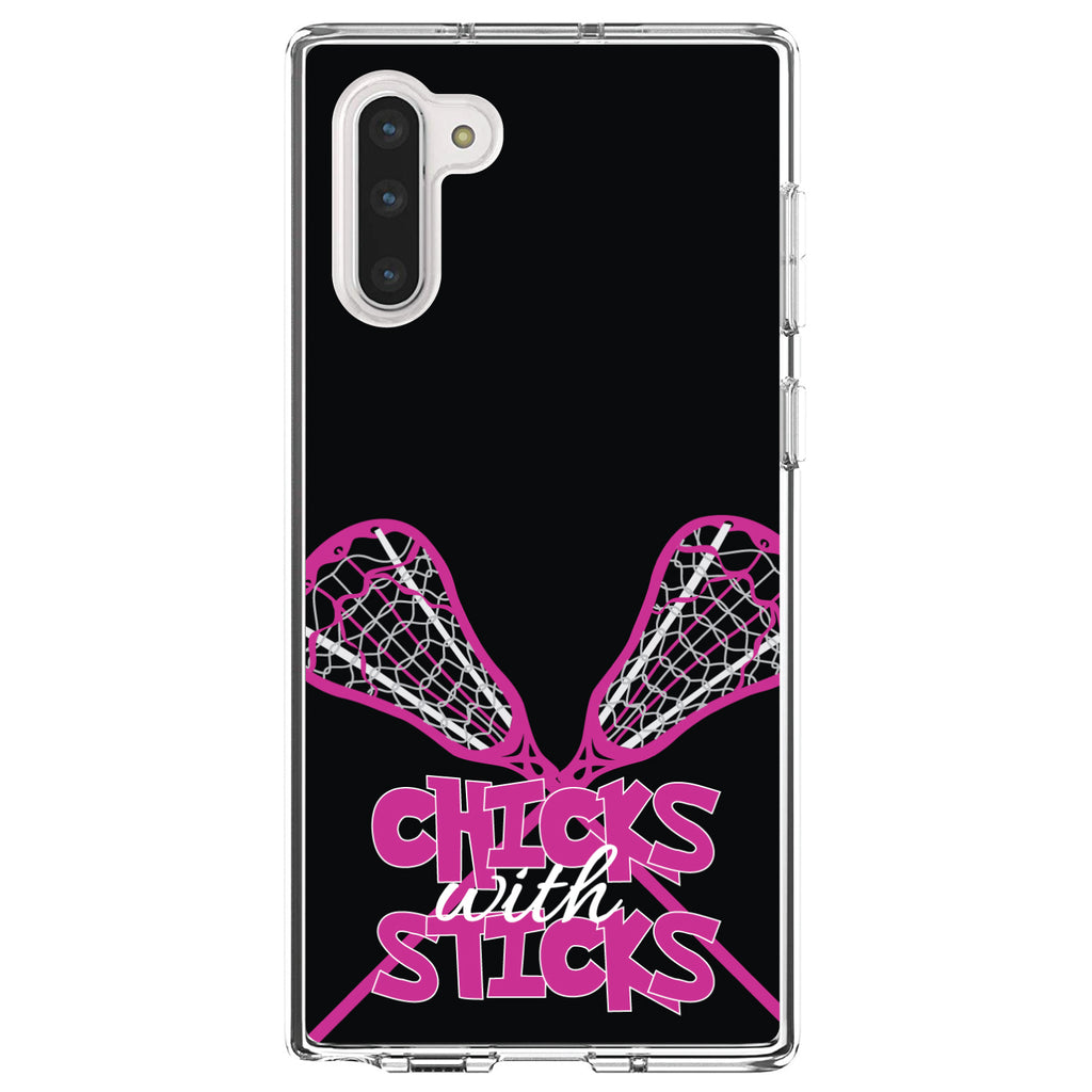 Hot Pink Lacrosse, Chicks with Sticks Clear Shockproof iPhone Case, view 9