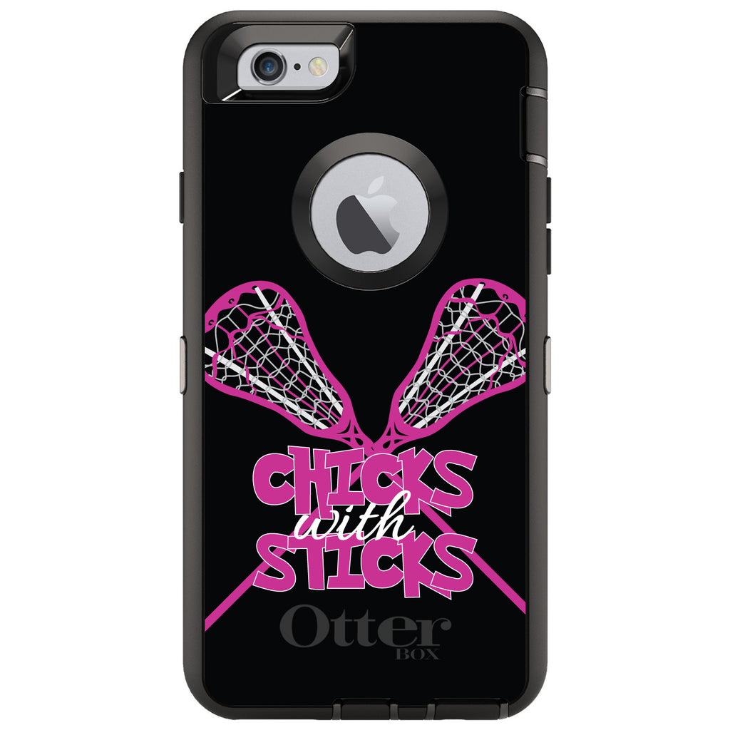 Hot Pink Lacrosse, Chicks with Sticks OtterBox Defender Case for iPhone & Galaxy, view 4