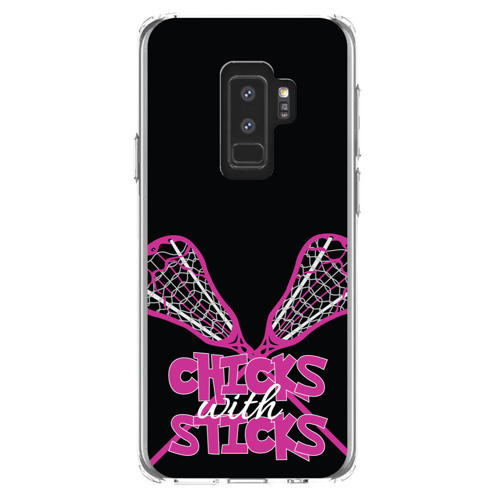 Hot Pink Lacrosse, Chicks with Sticks Clear Shockproof iPhone Case, view 20