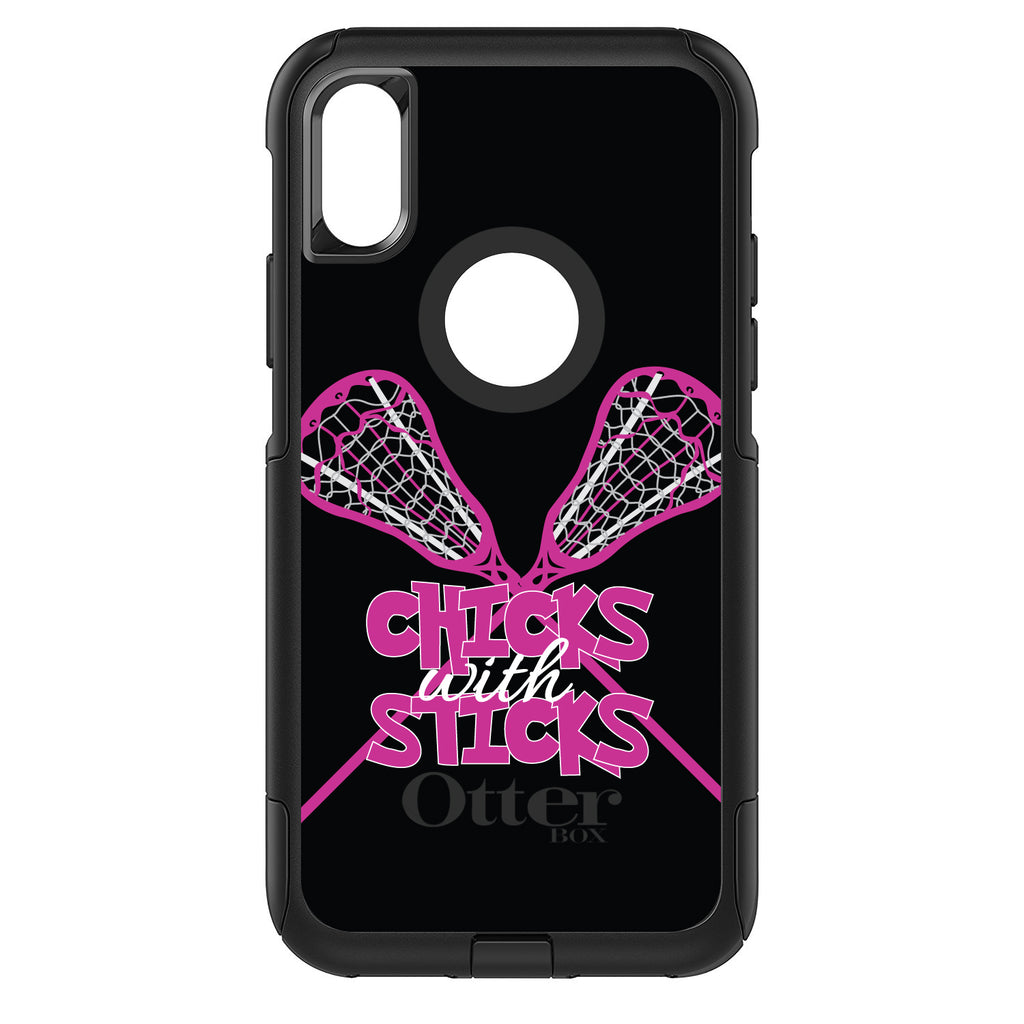 Hot Pink Lacrosse, Chicks with Sticks OtterBox Commuter Case for iPhone & Galaxy, view 3