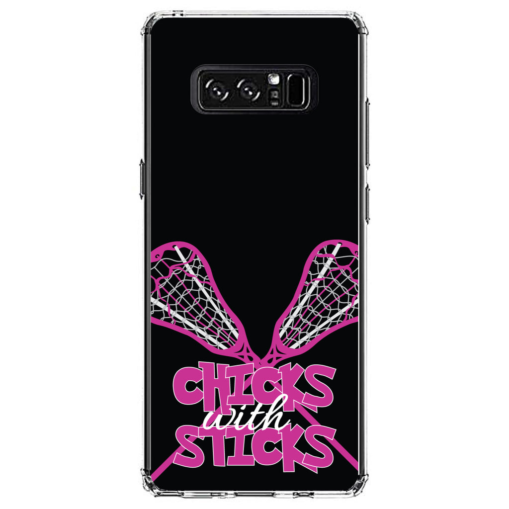 Hot Pink Lacrosse, Chicks with Sticks Clear Shockproof iPhone Case, view 12