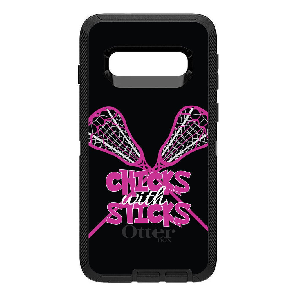 Hot Pink Lacrosse, Chicks with Sticks OtterBox Defender Case for iPhone & Galaxy, view 9