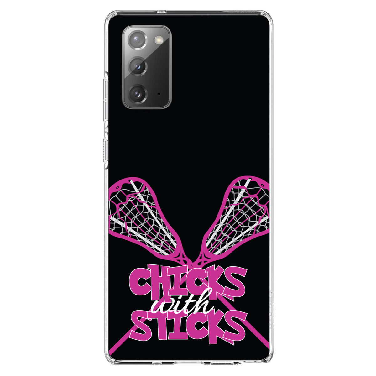 Hot Pink Lacrosse, Chicks with Sticks Clear Shockproof iPhone Case, view 8