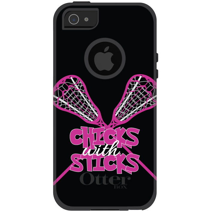 Hot Pink Lacrosse, Chicks with Sticks OtterBox Commuter Case for iPhone & Galaxy, view 5