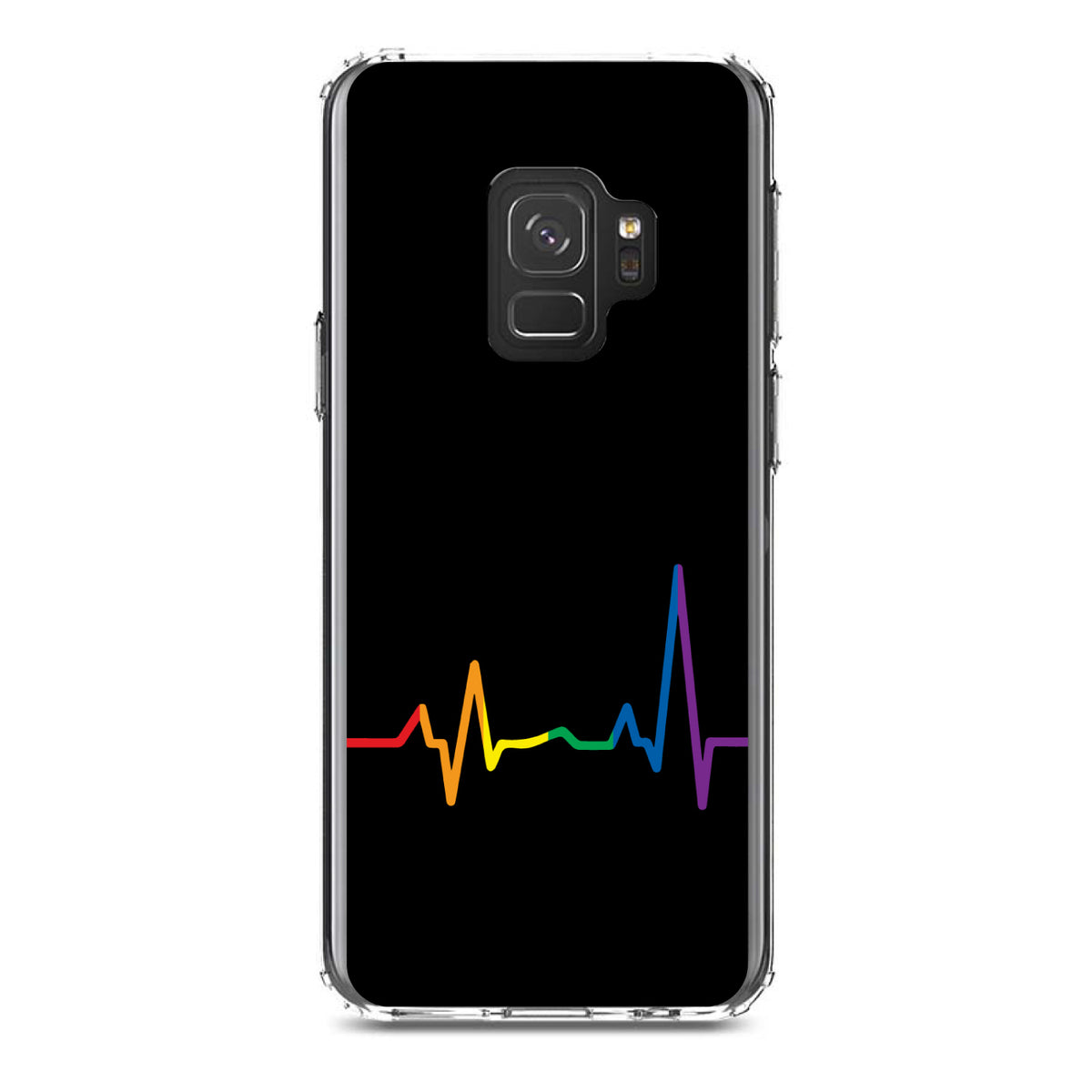 Rainbow Pulse Heart Beat Clear Shockproof iPhone Case, view 19