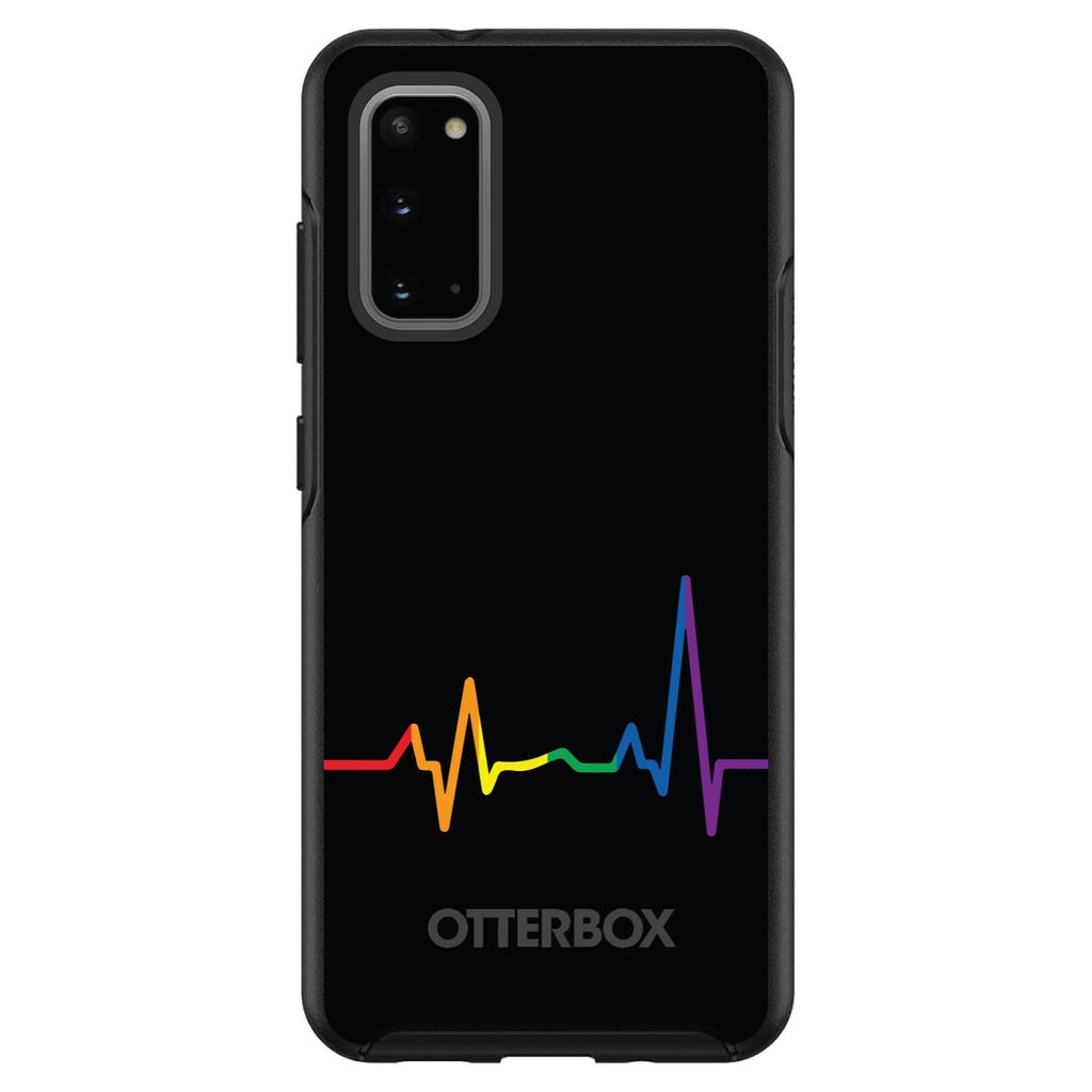 Rainbow Pulse Heart Beat OtterBox Symmetry Case for iPhone & Galaxy, view 5