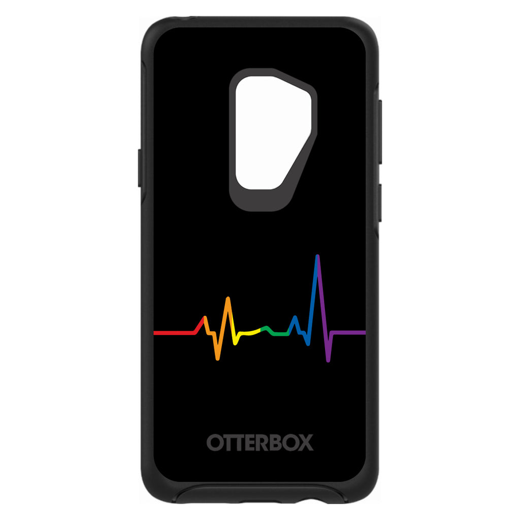 Rainbow Pulse Heart Beat OtterBox Symmetry Case for iPhone & Galaxy, view 9