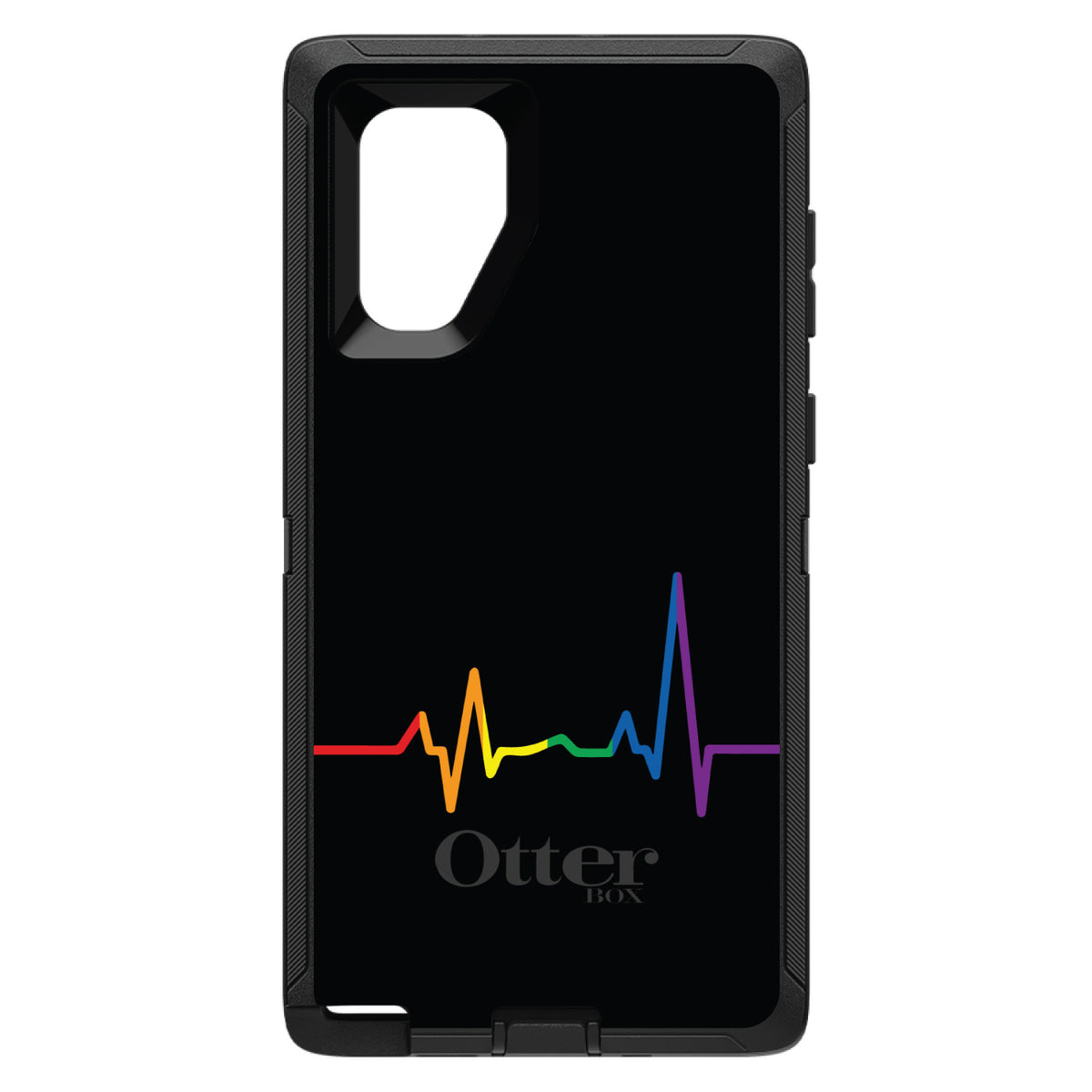 Rainbow Pulse Heart Beat OtterBox Defender Case for iPhone & Galaxy, view 14