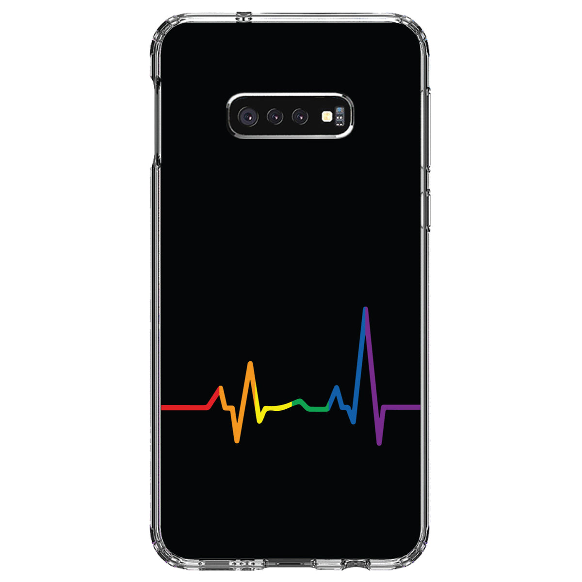 Rainbow Pulse Heart Beat Clear Shockproof iPhone Case, view 18
