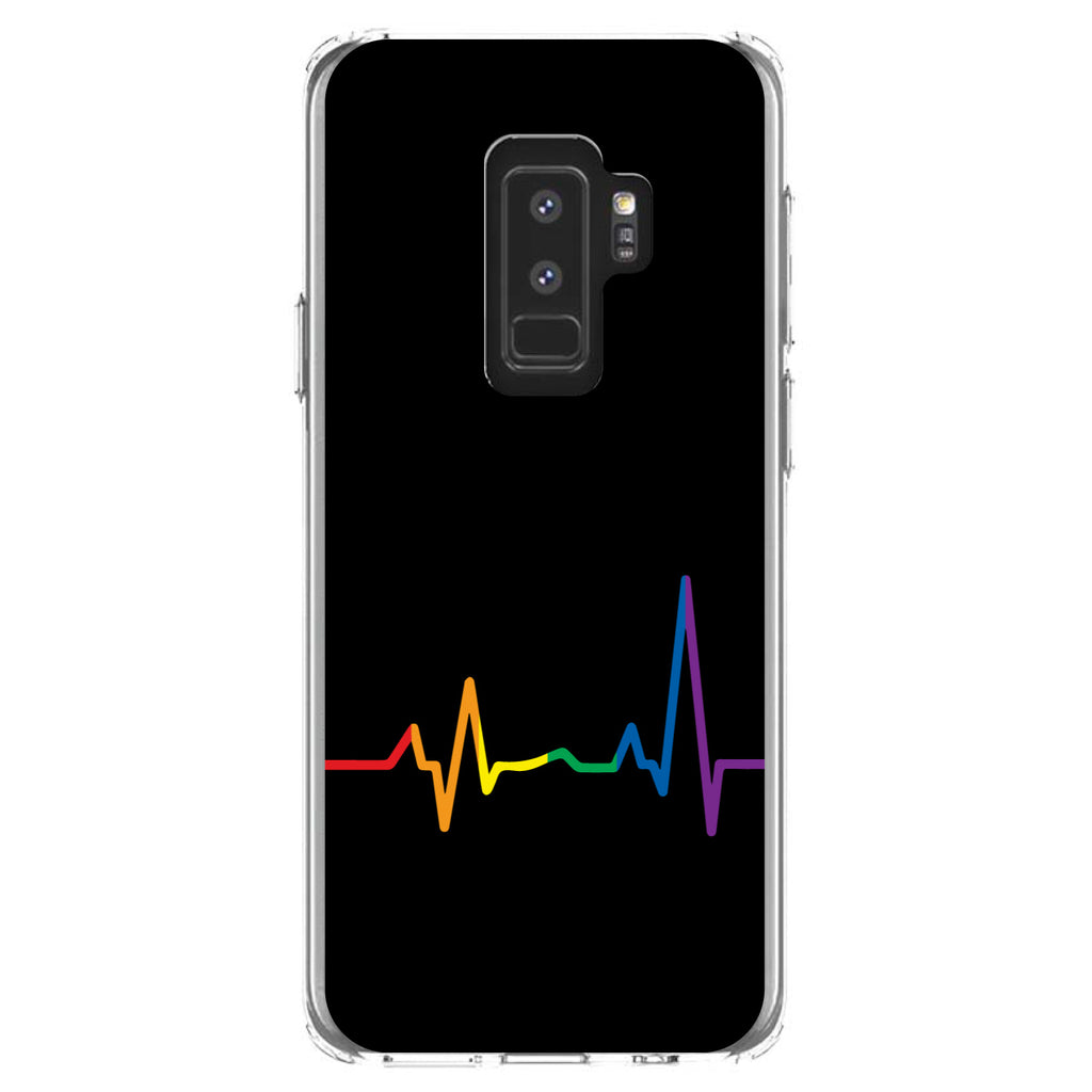 Rainbow Pulse Heart Beat Clear Shockproof iPhone Case, view 20