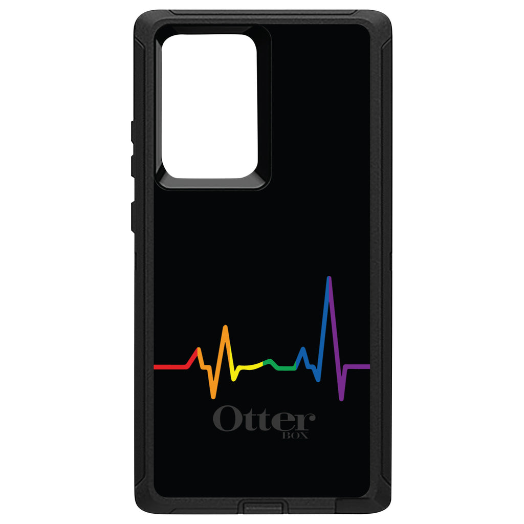 Rainbow Pulse Heart Beat OtterBox Defender Case for iPhone & Galaxy, view 13