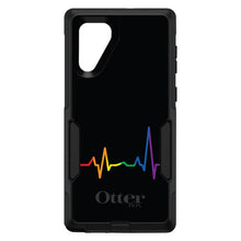 DistinctInk™ OtterBox Commuter Series Case for Apple iPhone or Samsung Galaxy - Rainbow Pulse Heart Beat