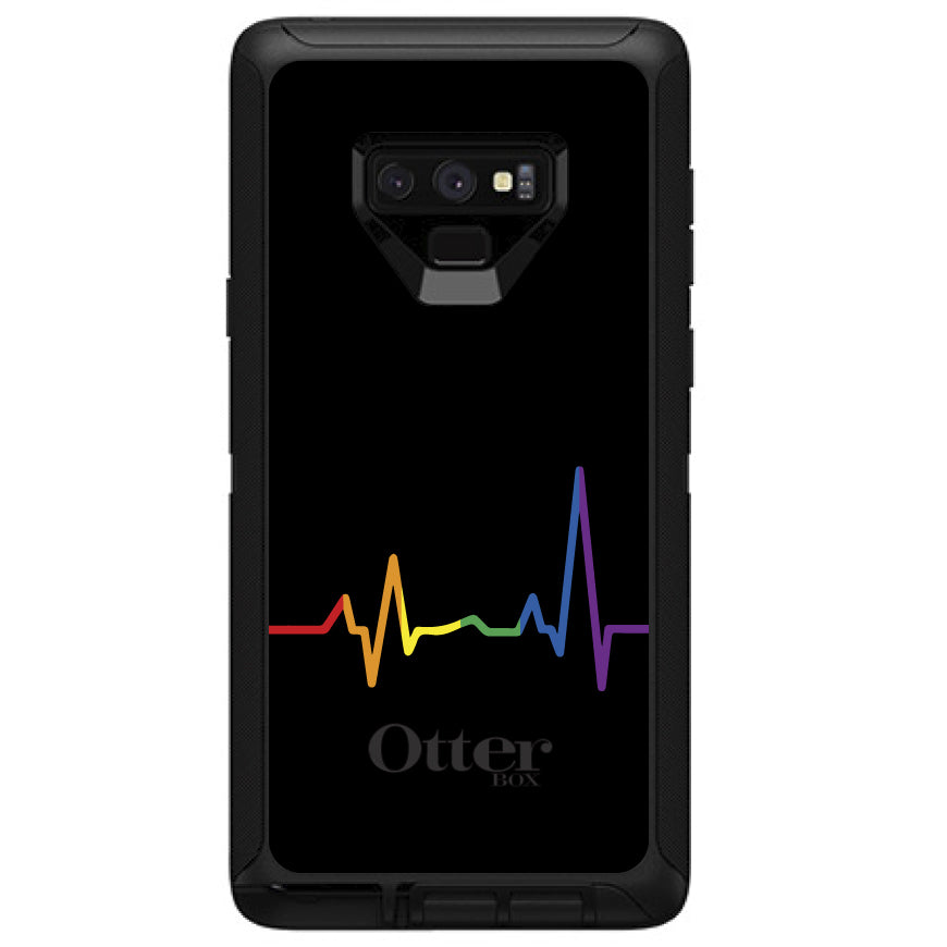 Rainbow Pulse Heart Beat OtterBox Defender Case for iPhone & Galaxy, view 16