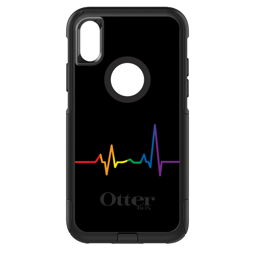 Rainbow Pulse Heart Beat OtterBox Commuter Case for iPhone & Galaxy, view 3