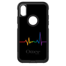 DistinctInk™ OtterBox Commuter Series Case for Apple iPhone or Samsung Galaxy - Rainbow Pulse Heart Beat