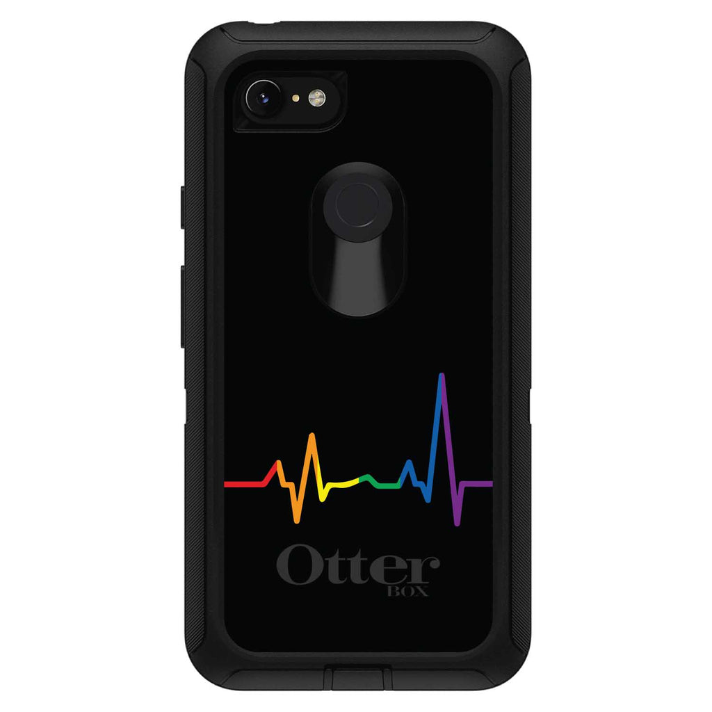 Rainbow Pulse Heart Beat OtterBox Defender Case for iPhone & Galaxy, view 18