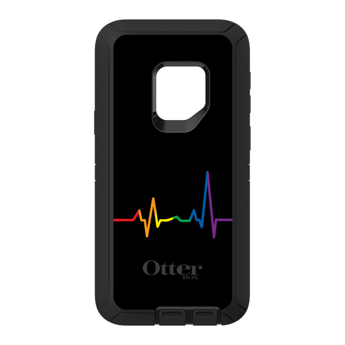 Rainbow Pulse Heart Beat OtterBox Defender Case for iPhone & Galaxy, view 11