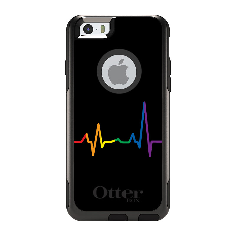 Rainbow Pulse Heart Beat OtterBox Commuter Case for iPhone & Galaxy, view 4
