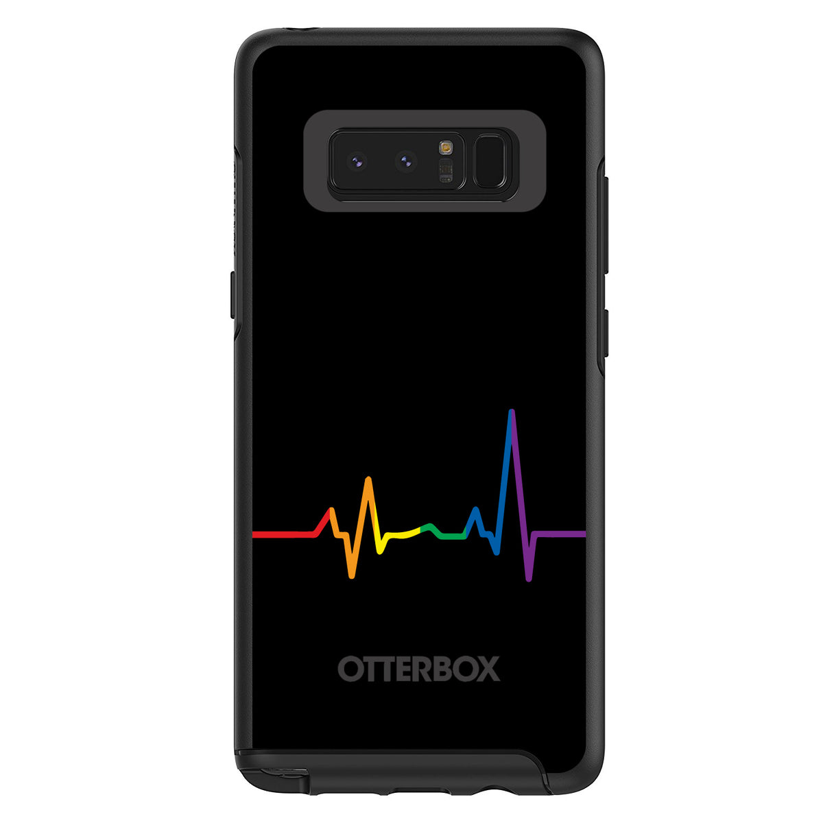 Rainbow Pulse Heart Beat OtterBox Symmetry Case for iPhone & Galaxy, view 14