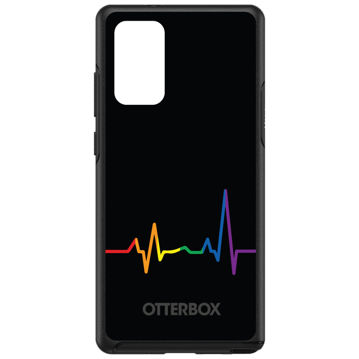 Rainbow Pulse Heart Beat OtterBox Symmetry Case for iPhone & Galaxy, view 10