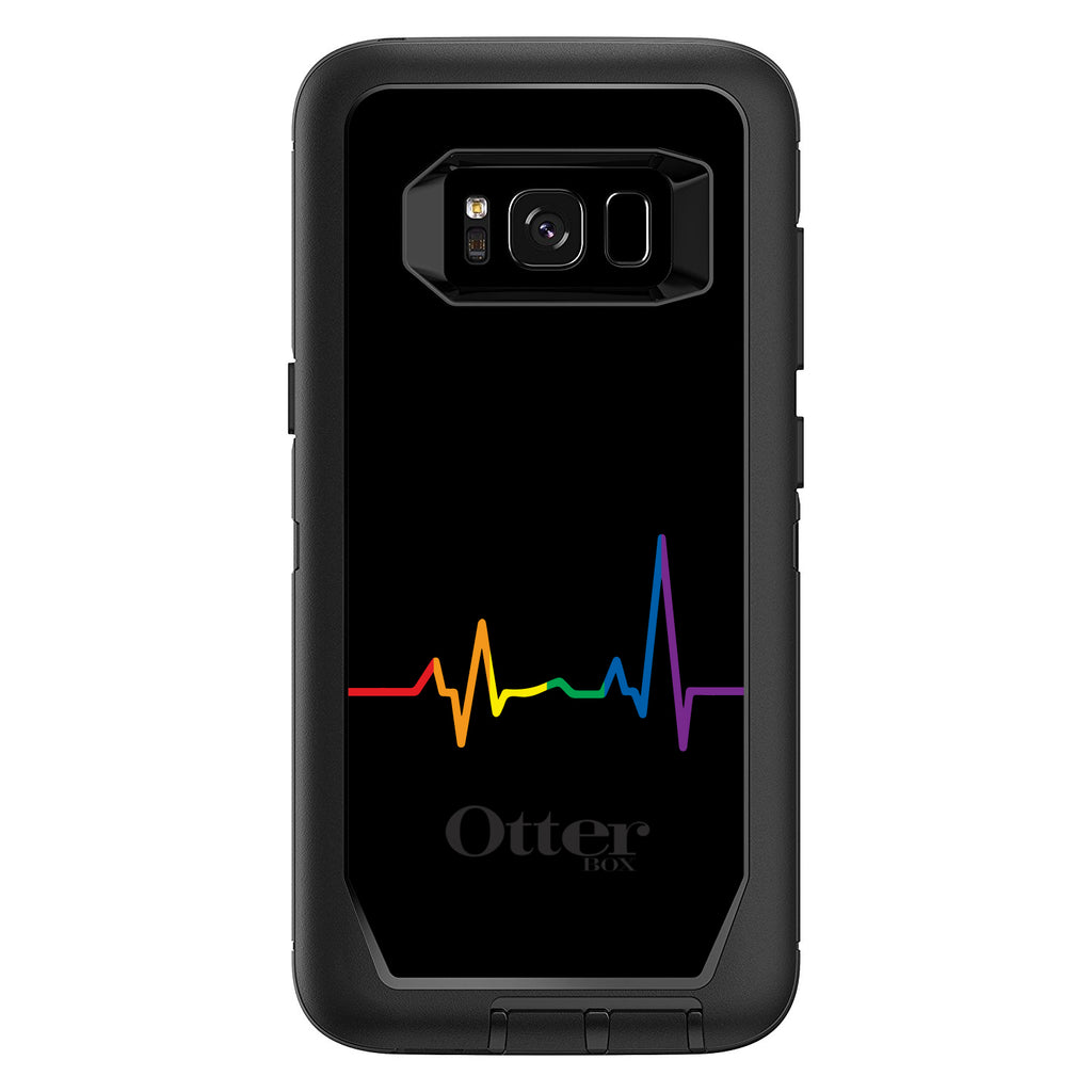Rainbow Pulse Heart Beat OtterBox Defender Case for iPhone & Galaxy, view 12