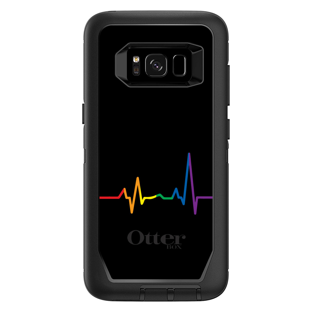 Rainbow Pulse Heart Beat OtterBox Defender Case for iPhone & Galaxy, view 12
