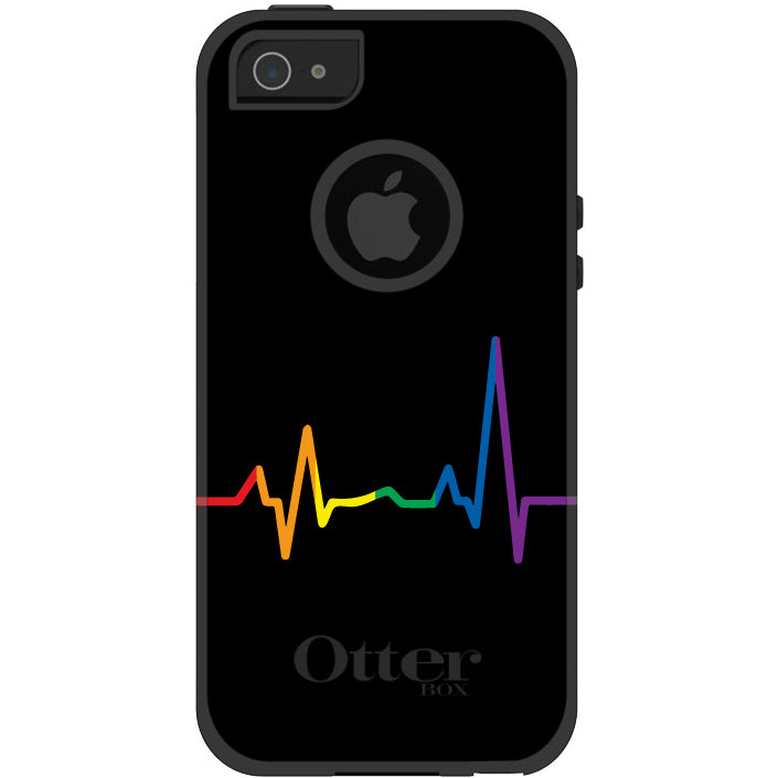 Rainbow Pulse Heart Beat OtterBox Commuter Case for iPhone & Galaxy, view 5
