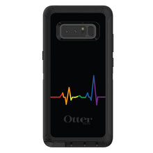 DistinctInk™ OtterBox Defender Series Case for Apple iPhone / Samsung Galaxy / Google Pixel - Rainbow Pulse Heart Beat