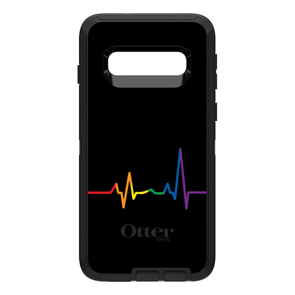 Rainbow Pulse Heart Beat OtterBox Defender Case for iPhone & Galaxy, view 9