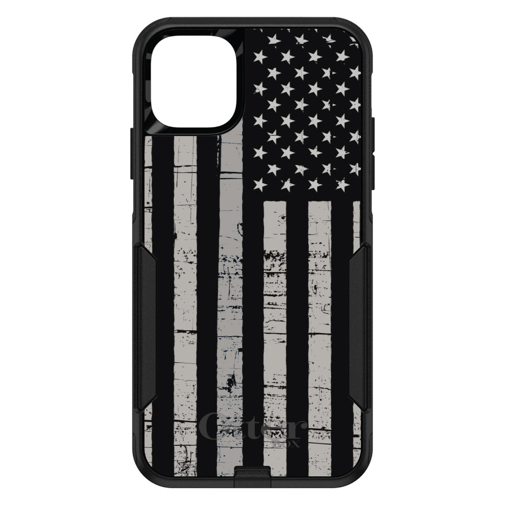 Black Grey US Flag United States OtterBox Commuter Case for iPhone & Galaxy, view 2